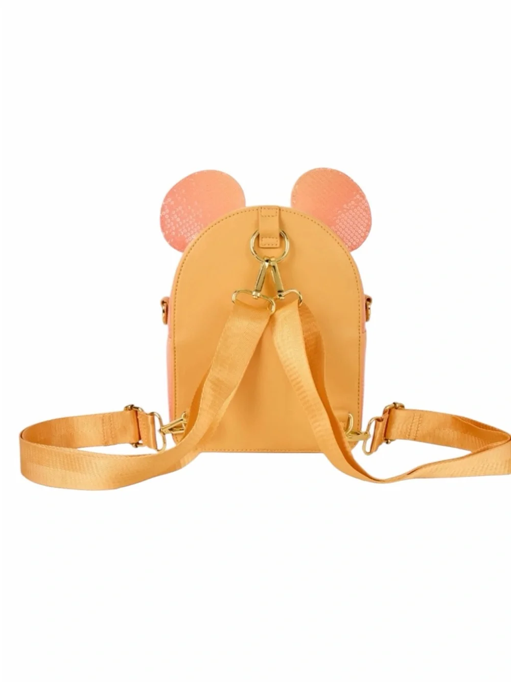 NWT Loungefly Mickey Mouse Glitter Sequin Convertible Backpack & Crossbody Bag